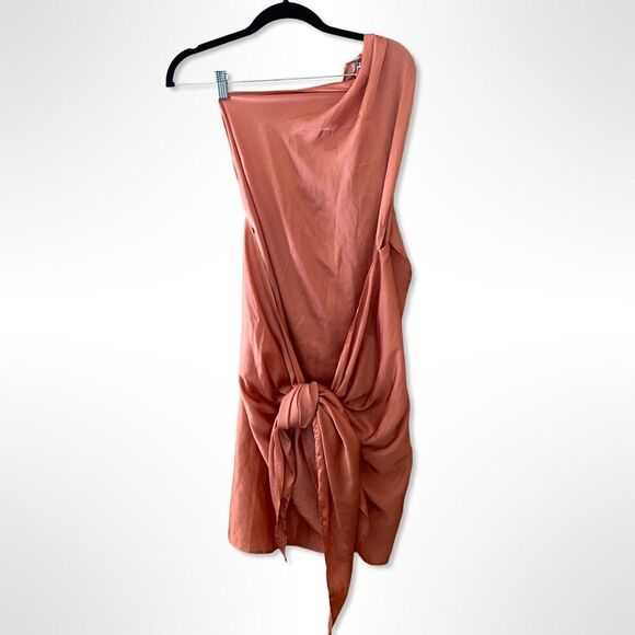 Baobab Marea one shoulder mini dress in Blossom sarong tie Revolve $220 NWT Sz L - Picture 9 of 14
